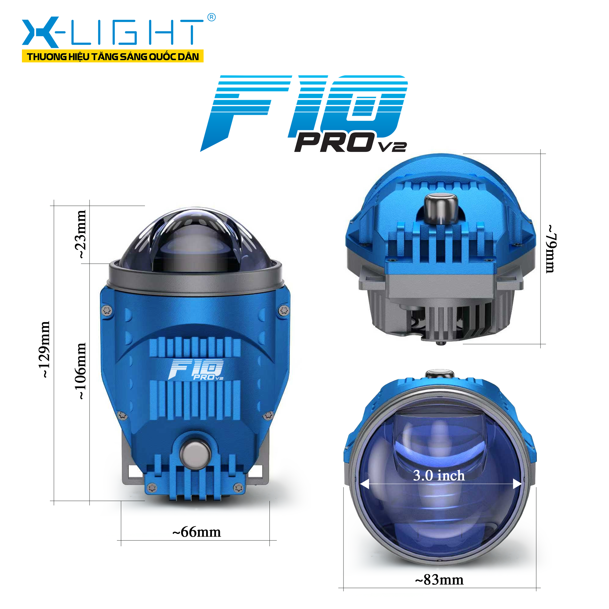 ĐÈN BI GẦM X-LIGHT F10 PRO V2